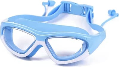 Luxe Buikbril voor Kinderen - Kleur: Blauw - Buikbril met Oordopjes - Verstelbaar - 6 tot 12 jaar - Hoge Kwaliteit - Anti Condens - Krasbestendig - Met UV Bescherming & Verstelbare Band - Zwembril - Watersport - Vakantie & Strand - Jongens & Meisjes