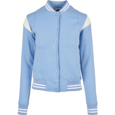 Urban Classics Vest College Sweat Jacket Tb2618 Clearwater Whitesand Dames Maat - XS