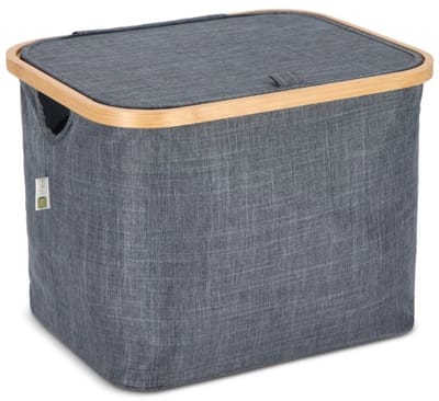 Inside out vouwmand, wasmand, opbergmand 40,5 x 33 x 30cm, Sogne blauw