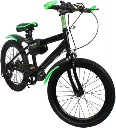 Kinder Mountainbike - Jongens Meisjesfiets - Buiten Fietsen - 7 Versnellingen - 20 Inch - Groen