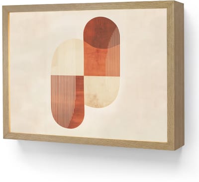 Wandlamp 40x30 cm - Oplaadbaar - Bogen - Beige - Vormen - Wandlampen binnen woonkamer - Slaapkamer lamp - Decoratieve nachtlamp - Vloerlamp draadloos