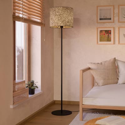 EGLO Butterburn Vloerlamp - E27 - 162 cm - Berkenbladeren - Zwart/Beige/Groen
