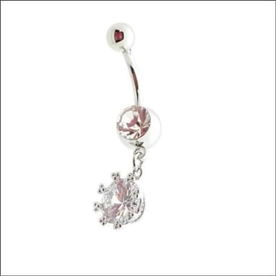Aramat Jewels | Navelpiercings | Transparante Zirkonia Navelpiercing in Chirurgisch Staal | | | |10mm | Staal | Volwassenen | Verkleurd niet