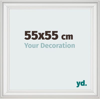 Your Decoration - Fotolijst 55x55 cm - MDF - Wit Geveegd - Lazio