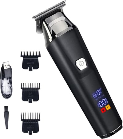 Haartrimmer Mannen - Tondeuse Oplaadbaar - Baard en Lichaam - Slim Display - 180 Min Gebruik - Zwart