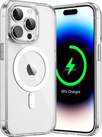 Jumada's - Hoesje met Magneet en MagSafe compatibiliteit - Geschikt voor iPhone 13 Pro Max - Ultra-dun - Transparant