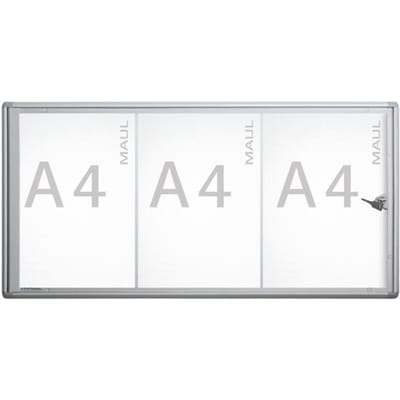 MAULextraslim Vitrine - zilver - 3 x A4 - 1 stuk - 3.1 x 71 x 35.1 cm - MAUL