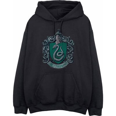 Harry Potter Heren Slytherin Katoenen Hoodie (Zwart)