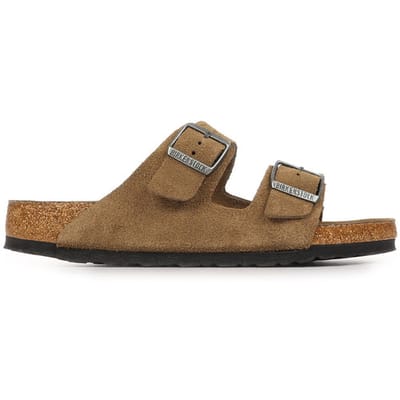Zachte leren suède sandalen met flexibele zool Birkenstock Arizona