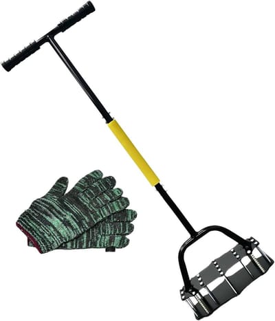 Vloerbeluchter Handmatig - Tuinbeluchter Bodem - Bodem Losmaken - 17 Stalen Tanden - 44.1 x 34.6 x 13.9 cm