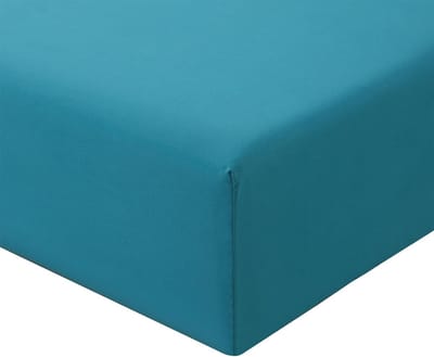 SnelShoppen - Fitted Sheet 160 x 200 cm Turquoise - Hoeslaken voor Matrassen tot 30 cm Diepte - Microfiber Duvet Cover - Bed Sheet voor Comfortabel Sl