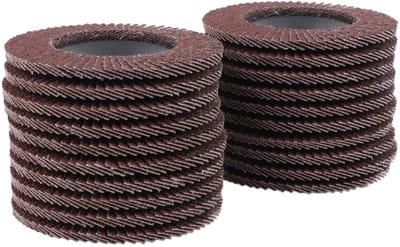 JHUBERS- Slijpschijf 100x16mm - Schuurpapier Flap Discs 20PCS - Rood Zand - Klittenbandschijven - Flip Top Ontwerp - Eenvoudige Vervanging