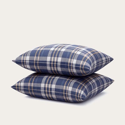 HappyBed Kussenslopen Tartan 40x80 cm - Kussensloop set 2 stuks - 100% Microvezel - Ultieme slaapcomfort
