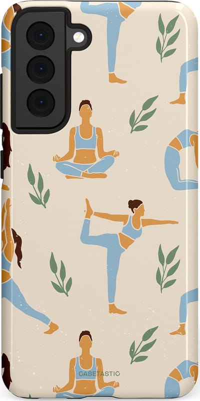 Casetastic Hoesje Geschikt voor Samsung S21 FE - Stijlvolle Beschermende Duo-layer Case - Yoga zen