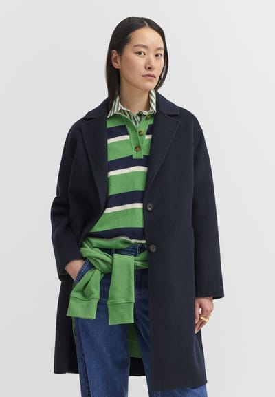 Bugatti Damen Jas Doubleface wolmix met reverskraag
