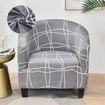 Levivel Clubfauteuilhoes Stretch Fauteuilhoes Bedrukte Kuipstoelhoes Woonkamerbankhoes Spandex Bankhoes Ontworpen Voor Barbalie Familie Kamer 1 PC