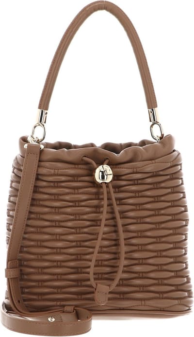 FURLA Leren Handtas Schoudertas Mionido Mini Bucket Bag Deserto Taupe