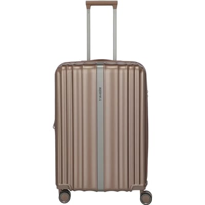 travelite Paros 4W Trolley Cappuccino Oud roze 65cm