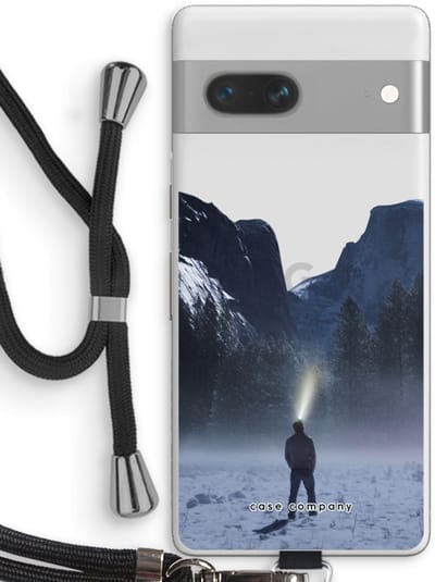 Case Company® - Hoesje met koord geschikt voor Google Pixel 7 hoesje met Koord - Wanderlust - Telefoonhoesje met Zwart Koord - Bescherming aan alle Kanten en Over de Schermrand