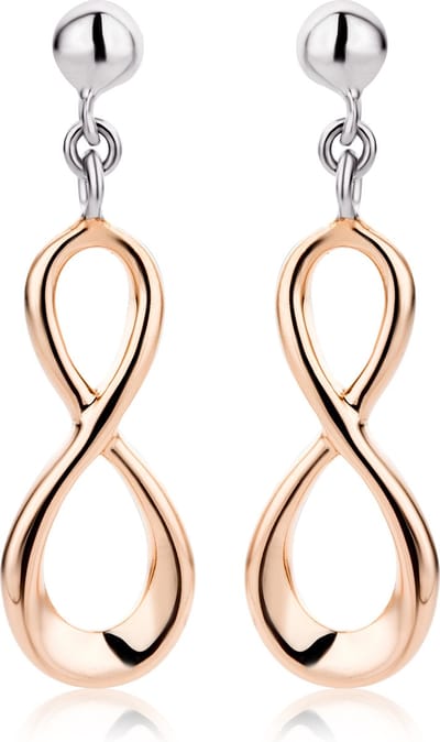 Miore Pure Oorbellen Dames - van Verguld Zilver - Handgemaakt - Hypoallergene Oorhangers - 23 mm