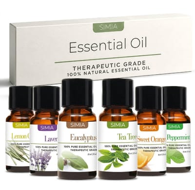 SIMIA Premium Essentiële Oliën Set 100% Natuurlijk - Aromatherapie - olie voor aroma diffuser - 6 x 10ml