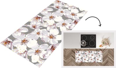 Keukenloper - Loper keuken - Bloemen - Sakura - Patronen - 120x50 cm - Keukenloper vinyl