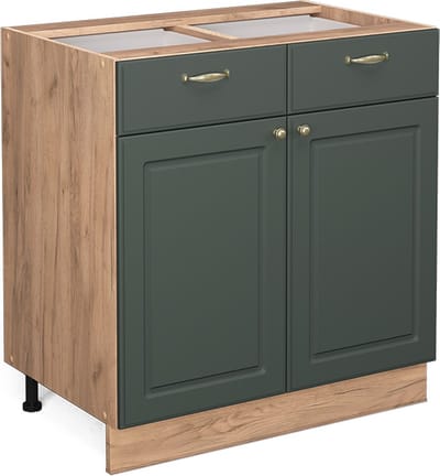 Vicco Fame-Line Keukenonderkast – 80 cm zonder werkblad Groen-Goud Landhuis
