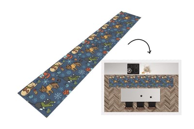 Keukenloper - Loper keuken - Kat - Dieren - Kerst - Patroon - 300x50 cm - Keukenloper vinyl