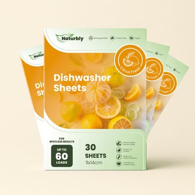 Naturbly Vaatwasstrips Citrus Fresh - 30 strips, 30 beurten - In een kartonnen e