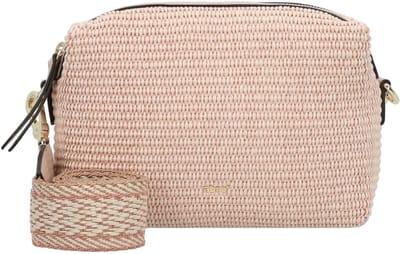 abro Schoudertas Fabric Raffia Shoulder Bag Kaia Rosa Roze