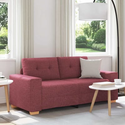 vidaXL - Loveseat - Bank - Wijnrood - 180x77x82 - cm - Stof