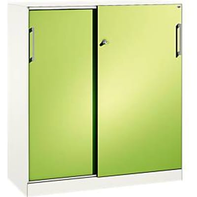 Schuifdeurkast ASISTO C 3000, 3 ordnerhoogten, met afdekplaat, breedte 1200 mm,