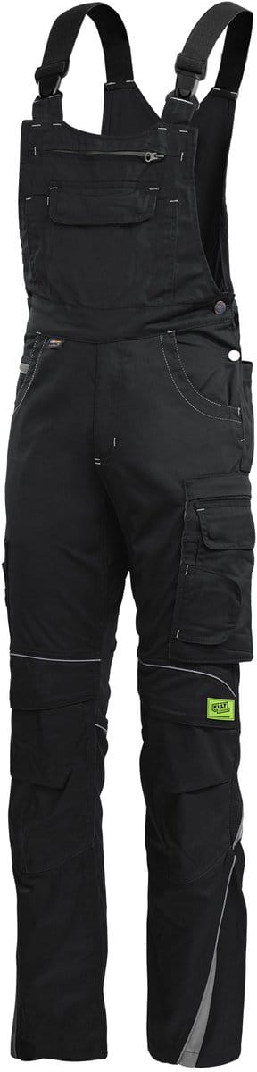 TMG KULT WORKER WORK Tuinbroek HEREN Overall Werkkleding Zwart - Met Kniezak - Gevoerd - Met D ring