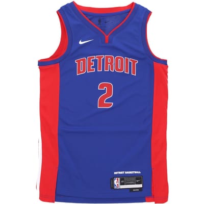 Basketbaltanktop voor heren Nba Icon Edition 22 Dri-fit Swingman Jersey No 2 Cade Cunningham Detpis Rush Blue