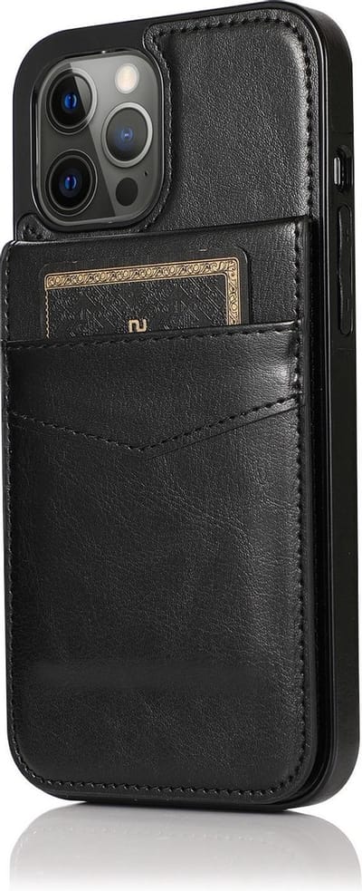 Hoesje geschikt voor iPhone 7 - Backcover - Pasjeshouder - Portemonnee - Kunstleer - Zwart