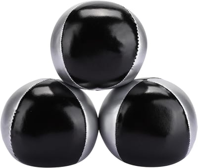 Jongleer Ballen - Oefen Ballen - Behendigheid Training - PU Leer Materiaal - 63 cm Diameter - Zwart