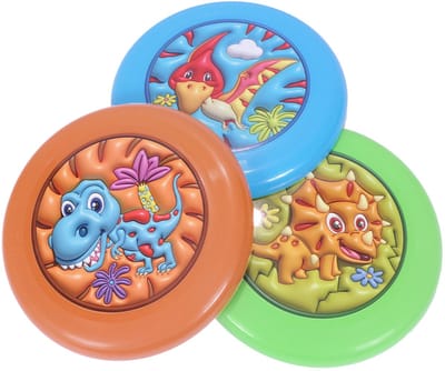 PIA Soft Toys-Set van 3 - 3D dinosaurus frisbees 3 ass. 28 cm