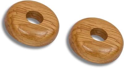 Radiatorpijp Afdekkingen - Houten Kragen Buizen - Verberg Leidingen Netjes - Eenvoudig Klikontwerp - 15 mm Binnenmaat - Eikenhout