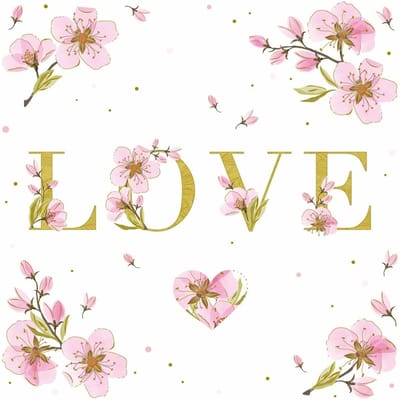 Lunch servetten Love Message - PPD - 33x33 cm