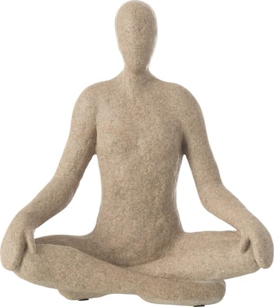 J-Line decoratie Beeld Yoga - polyresin - beige