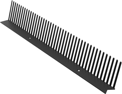Eurovent kam X - Vogelkam / Dakvoetprofiel - 1 Meter - Kamhoogte 60 mm - Zwart (RAL 9005)