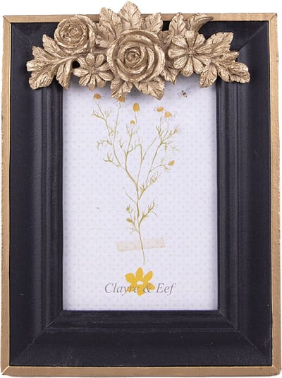 Clayre & Eef Fotolijst 10x15 cm Zwart MDF Rechthoek Fotokader