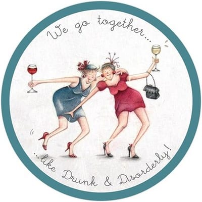 Ronde onderzetter - Drunk and Disorderly