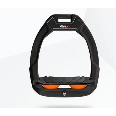 Veiligheidspoezen voor paardrijden Hellend Grip Zwart/Zwart/Oranje Flex-On Safe-On