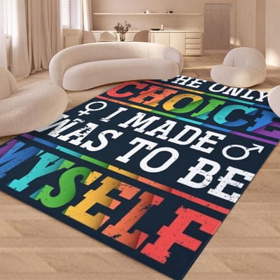 LGBT Gay Pride Tapijt Plaid Regenboog LGBT Kleurrijk Flanellen Matten Zacht Warm Vergroot Pluizig Pluche voor Mannen Vrouwen Gay Tapijten huisdecoratie 80*120cm