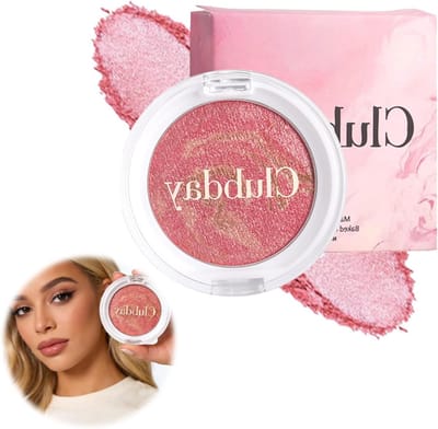 Marmer Blush en Highlighter Palet met Buttrig Zachte Textuur voor een Stralende Teint en Langdurige Glans