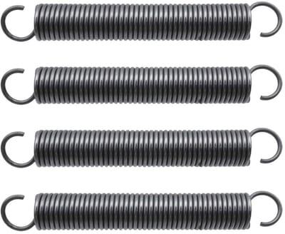 Verlengveren 4 stuks - Spanveren metaal - Machinereparatie industrie - Dubbele haak ontwerp - 15 cm lengte - Zwart