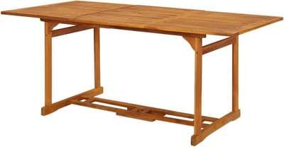 Houten Eettafel - Tuinmeubel Tafel - Buiten Dineren - Massief Acacia Hout - 180 x 90 x 75 cm