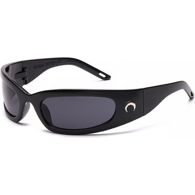 New Moon Rechthoekige Zonnebril voor Dames Heren Vintage Outdoor Hip Hop Punk Zonnebril UV400 Trend Vrouwelijk MULTI gray