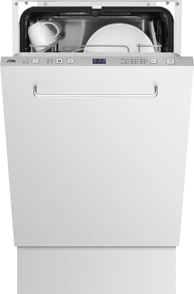 ETNA VW47SM - Vaatwasser volledig geintegreerd (45 cm) - 9 Programma's - 9 Couverts - Digitaal display - Aquastop - RVS bedieningspaneel